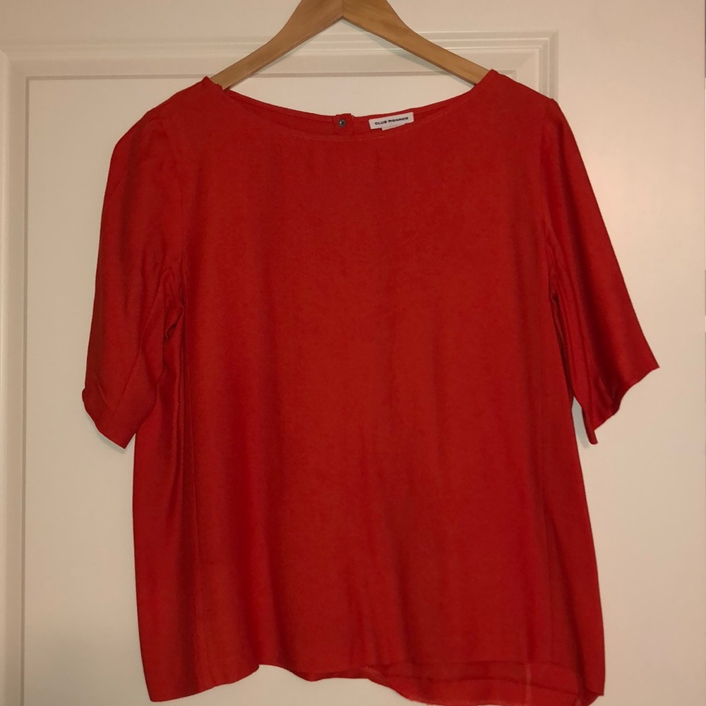 Club Monaco Orange Short Sleeve Blouse